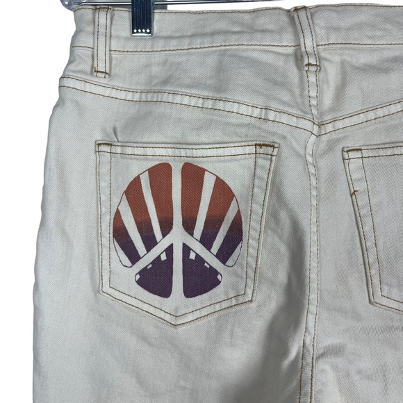 We the Free Rising Sun Psychedelic Boho Flower Power Graphic Cropped Jeans (27) - Picture 12 of 16